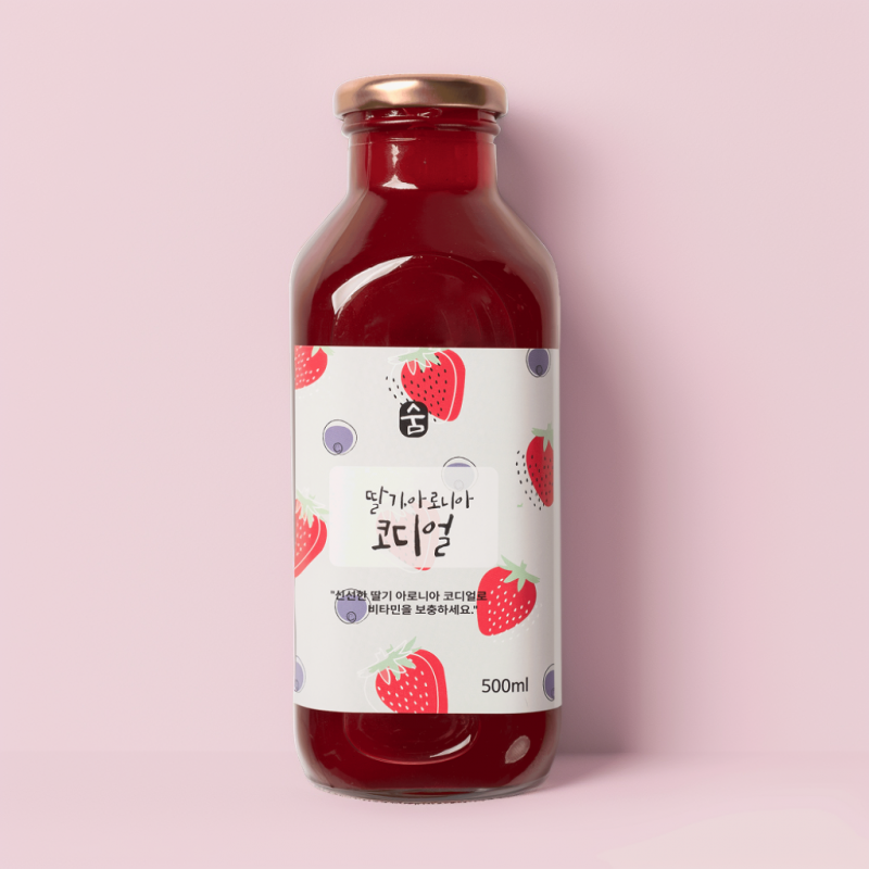 수제 레몬 / 딸기아로니아 코디얼 500ml _발효부부