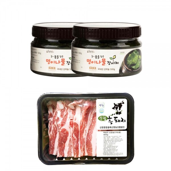산엔청쇼핑몰,[정기구독/삼겹살데이]33데이 꾸러미(큰별농원 명이나물장아찌,청정골축산 흑돼지)
